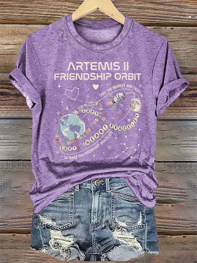 Women's Fun Planet Print T-Shirt