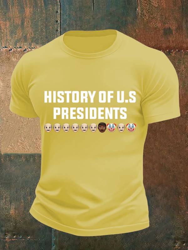 🔥Buy 3 Get 15% Off🔥Men's History Of US Presidents Print T-Shirt