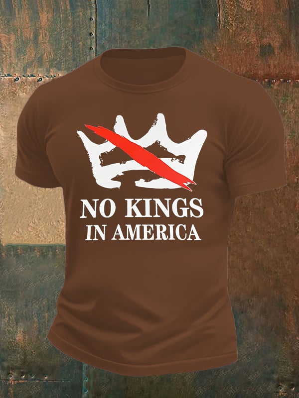 🔥Buy 3 Get 15% Off🔥Men's no kings in America print T-Shirt