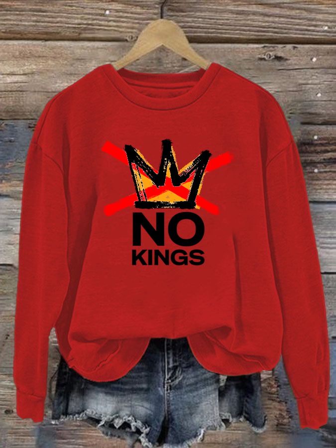 🔥Buy 3 Get 15% Off Women's America has No Kings Printed Casual Sweatshirt