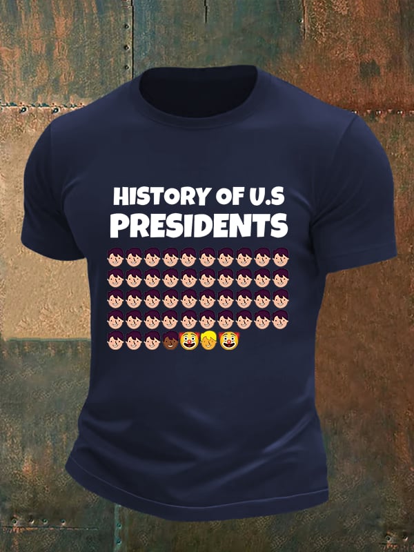 🔥Buy 3 Get 15% Off🔥Men's History Of US Presidents Print T-Shirt