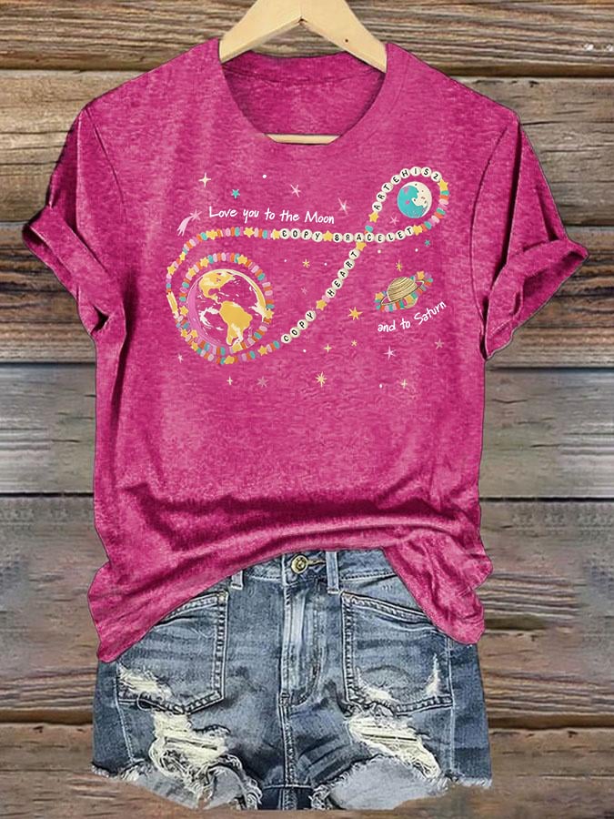 Women's Fun Planet Print T-Shirt