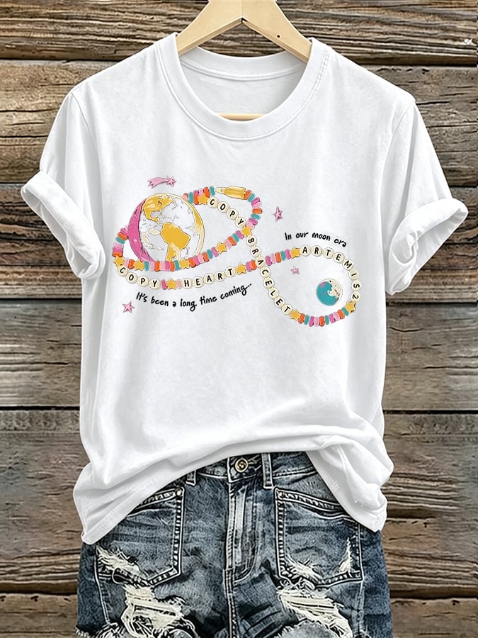 Women's Copy Moon Joy Print T-shirt
