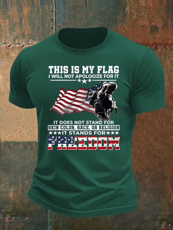 Men's THIS IS MY FLAG Print T-Shirt