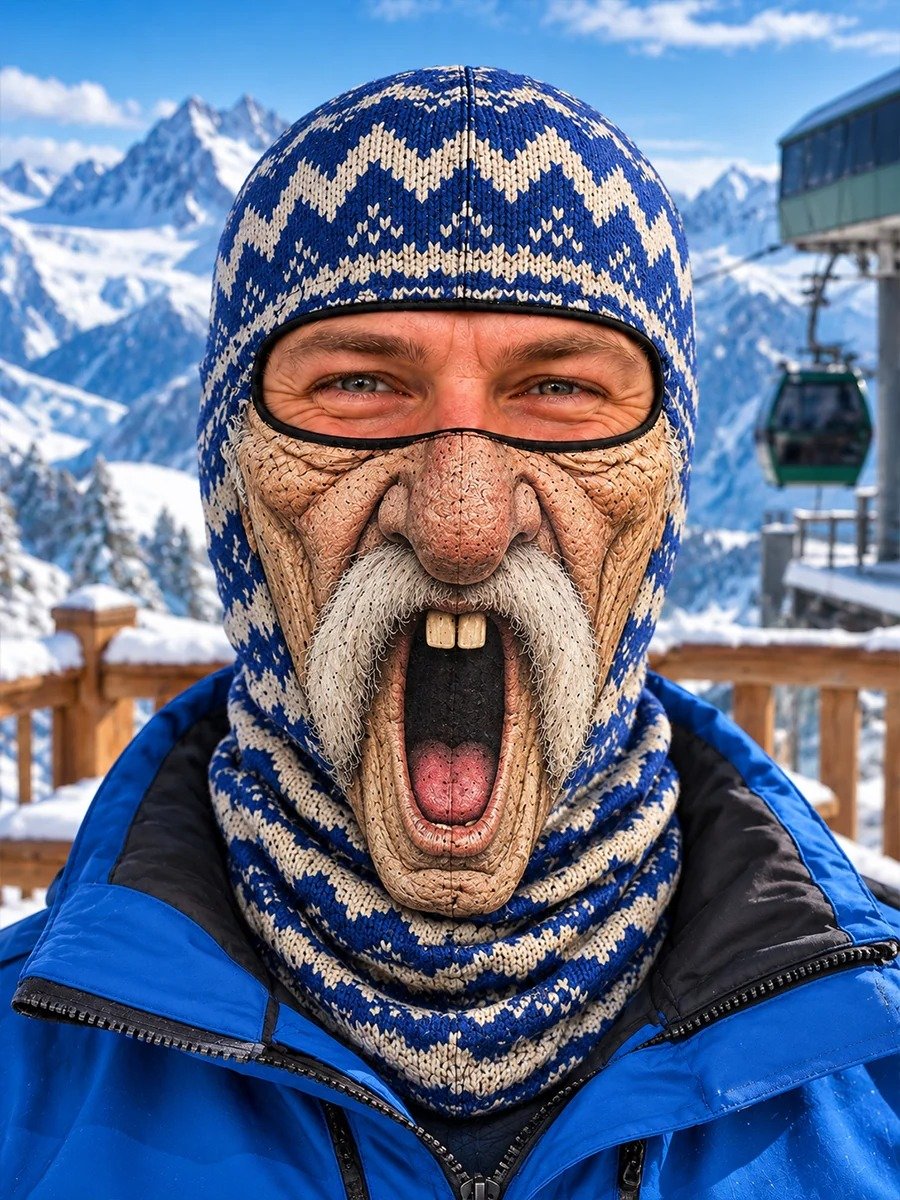 Funny And Wacky Ski Full-Face Balaclava Hood