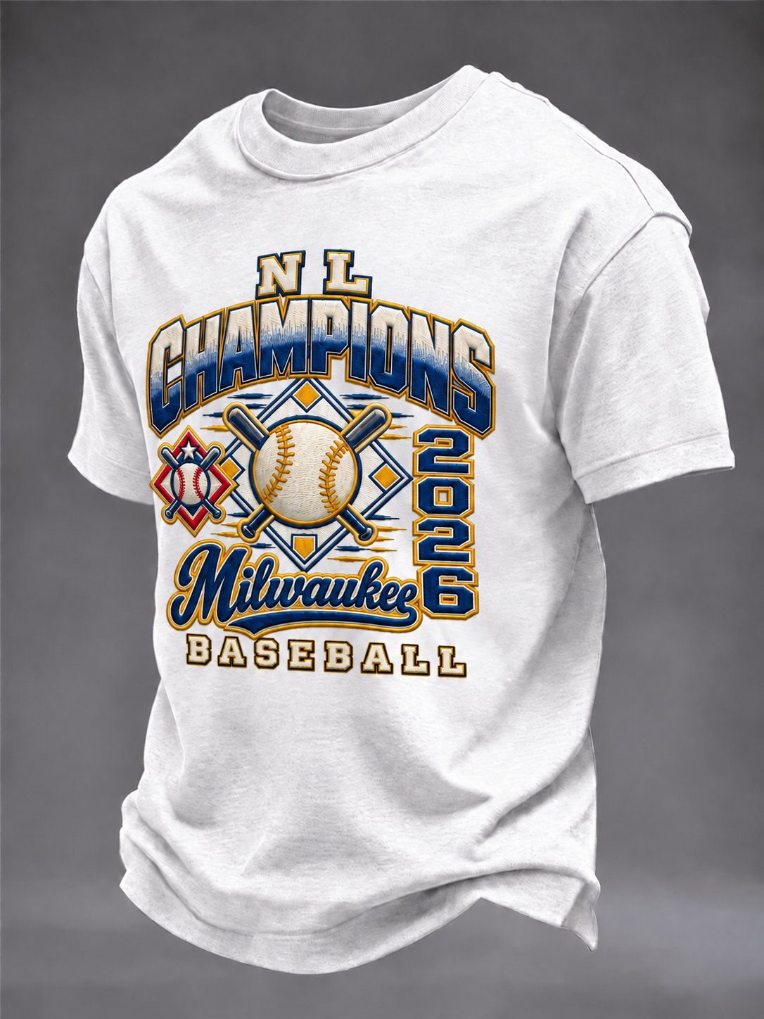 Men's Baseball Print T-shirt