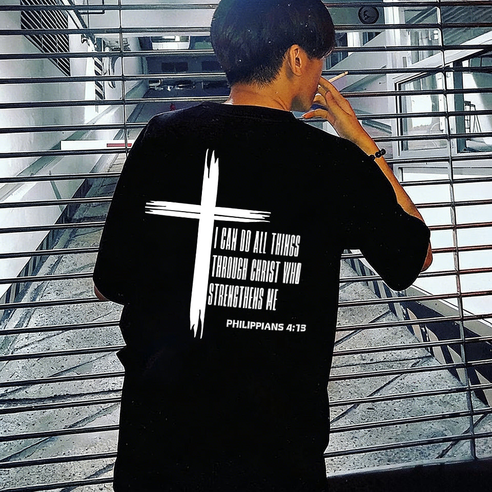 I Can Do All Things Through Christ Who Strengthens Me. Philippians 4:13 Printed Men's T-shirt
