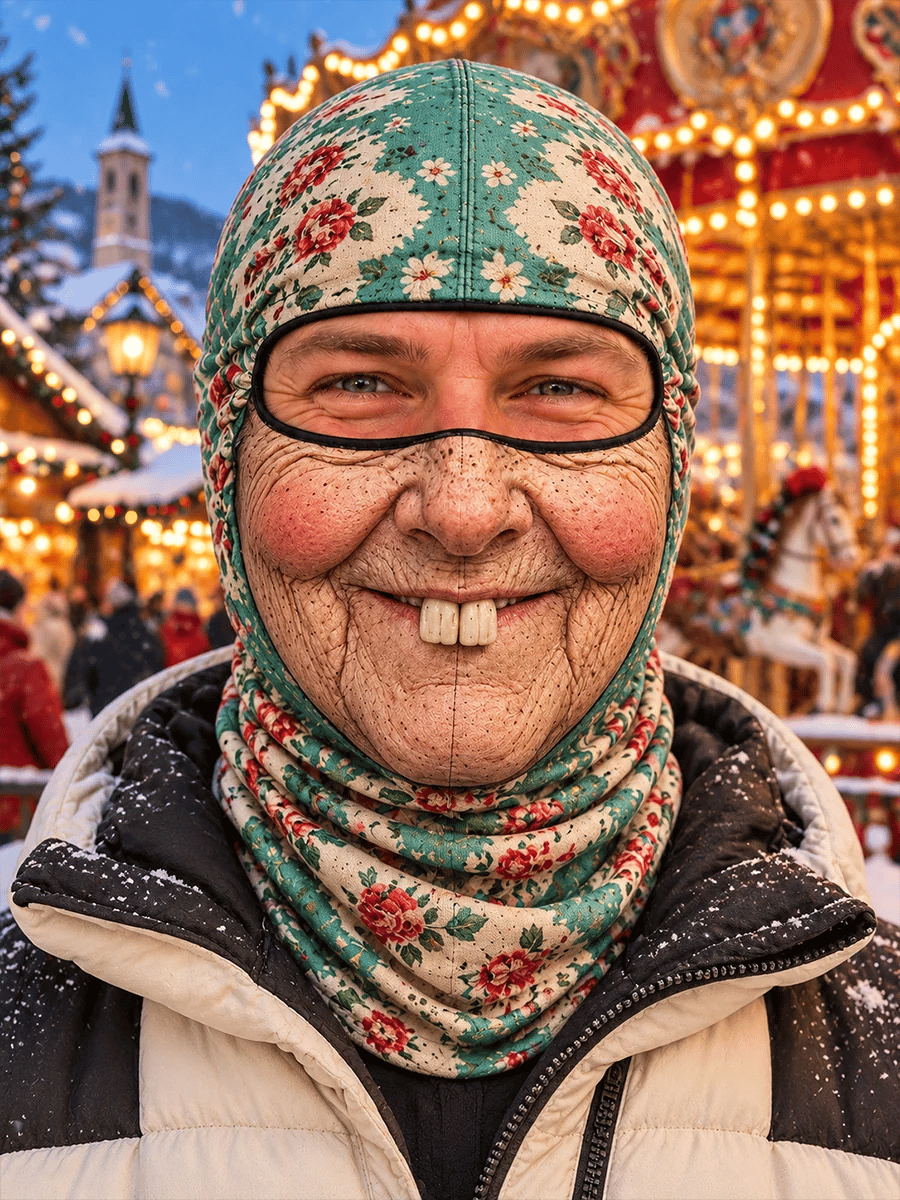 Funny And Wacky Ski Full-Face Balaclava Hood