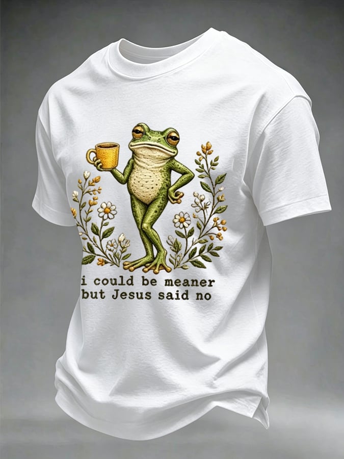 I Could Have Been More Impulsive, But Jesus Restrained Me. (Men'S Faith Print T-Shirt)