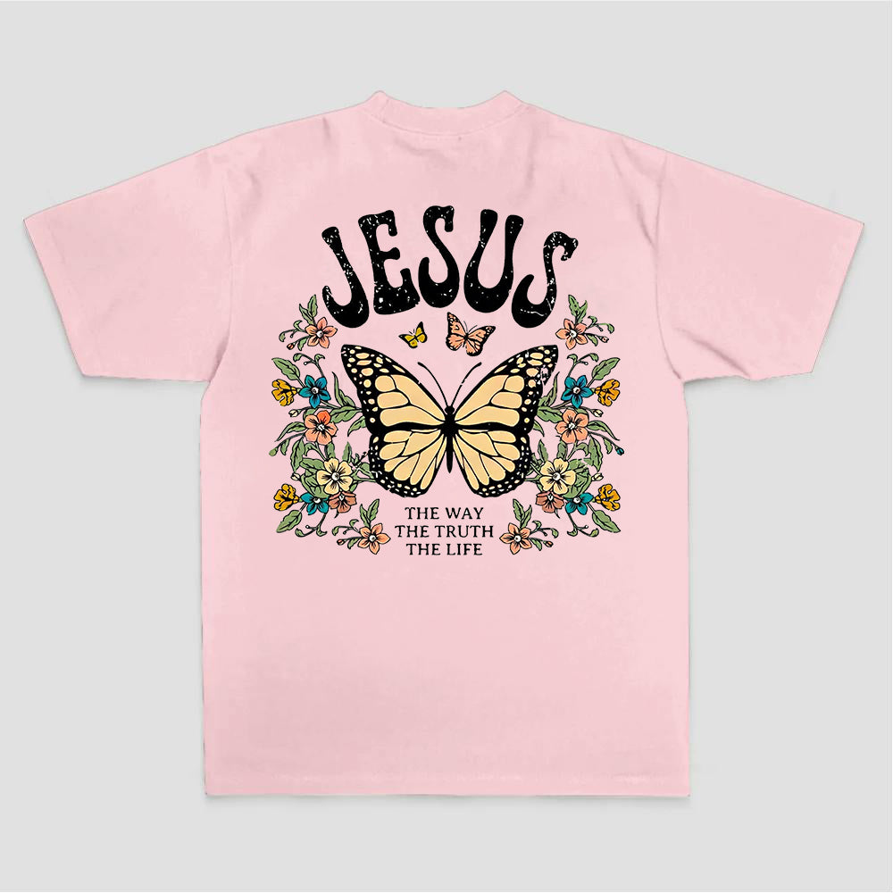 Jesus The Way The Truth The Life Printed Women's T-shirt