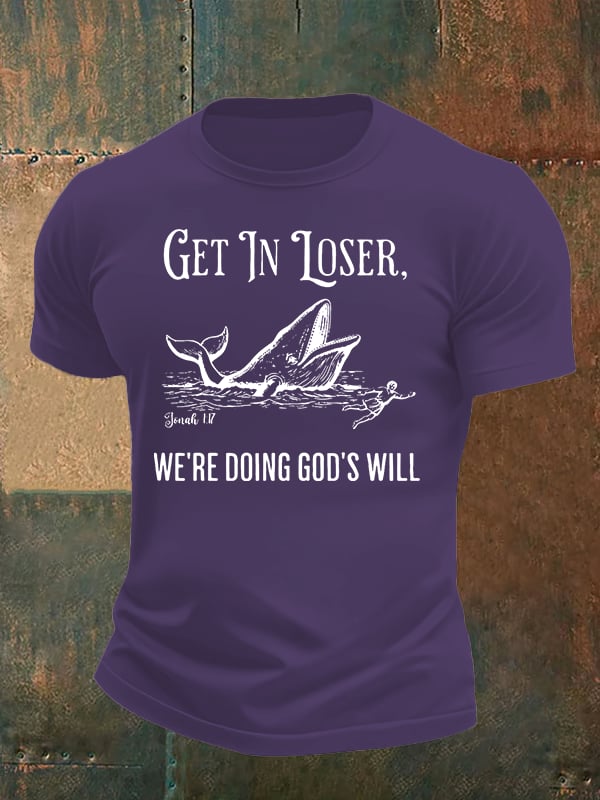 Men's WE'RE DOING GOD'S WILL Print T-Shirt