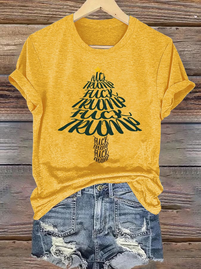 🔥Buy 3 Get 15% Off🔥Women's Funny Christmas Tree With fdt T-Shirt