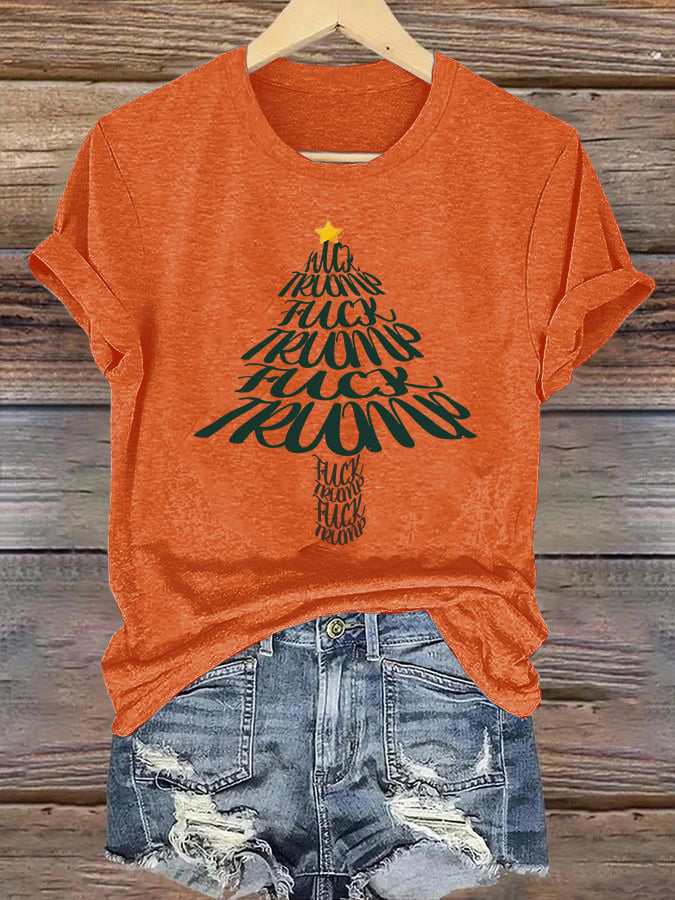 🔥Buy 3 Get 15% Off🔥Women's Funny Christmas Tree With fdt T-Shirt