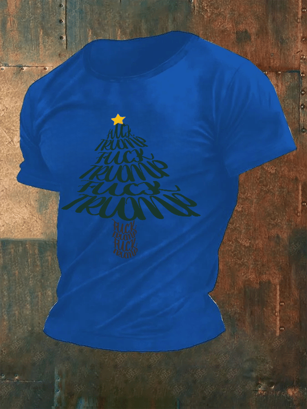 🔥Buy 3 Get 15% Off🔥Men's  Funny Christmas Tree With fdt T-Shirt