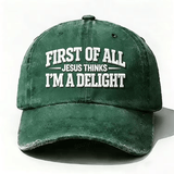 "I Am a Happy Person" Printed Baseball Cap (Unisex)