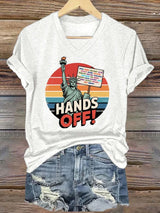 🔥Buy 3 Get 15% Off🔥Women's Casual Hands Off Printed T-Shirt