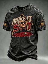 Men's Casual Commemorative Printed Short-Sleeve T-Shirt