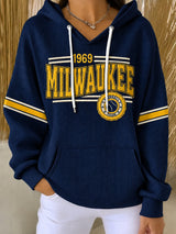 Women's Baseball Print Casual Sweatshirt