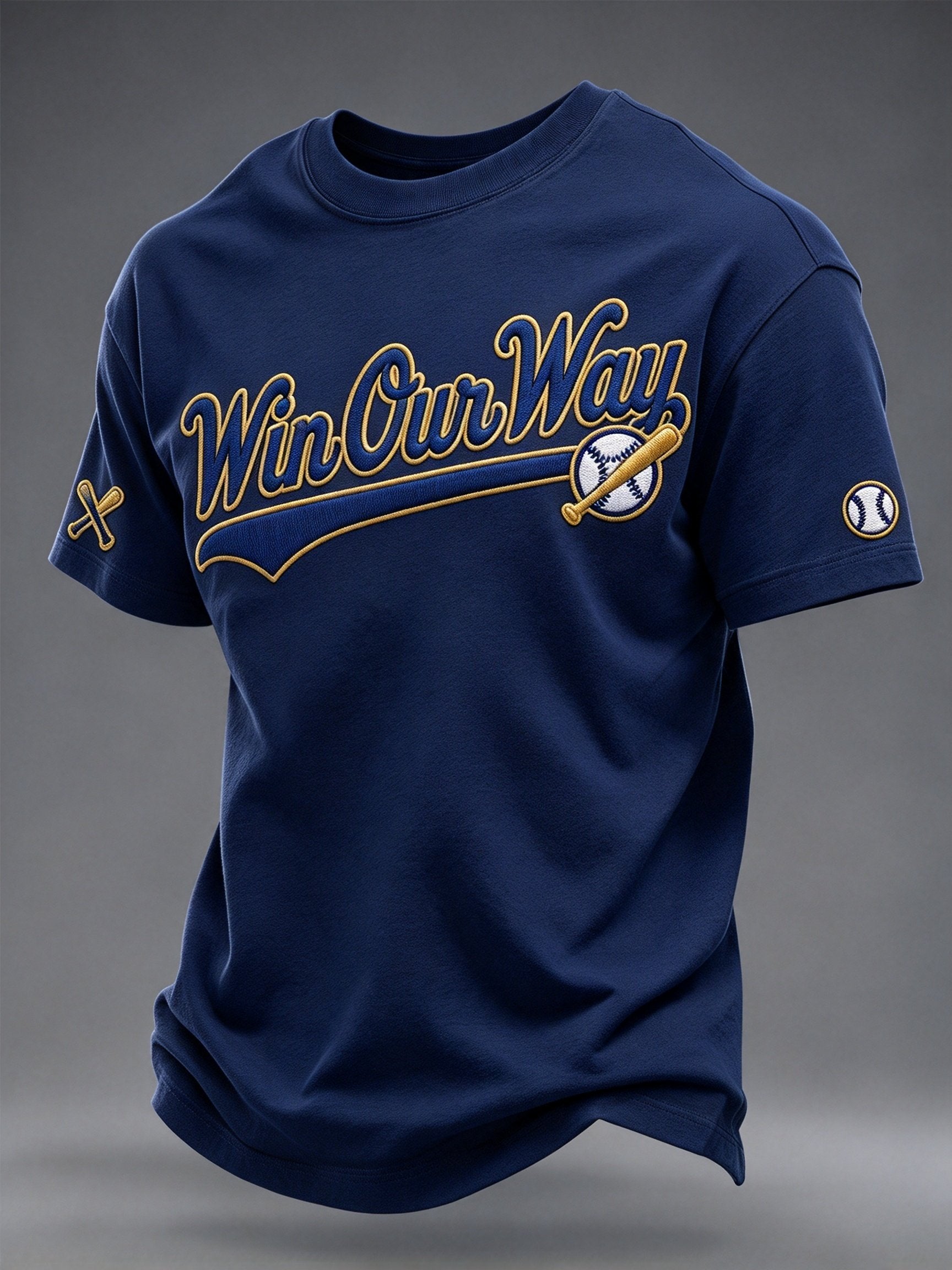 Men's Baseball Print T-shirt