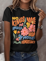🔥Buy 3 Get 15% Off🔥Women's Fashion Casual American Kingless Print T-Shirt