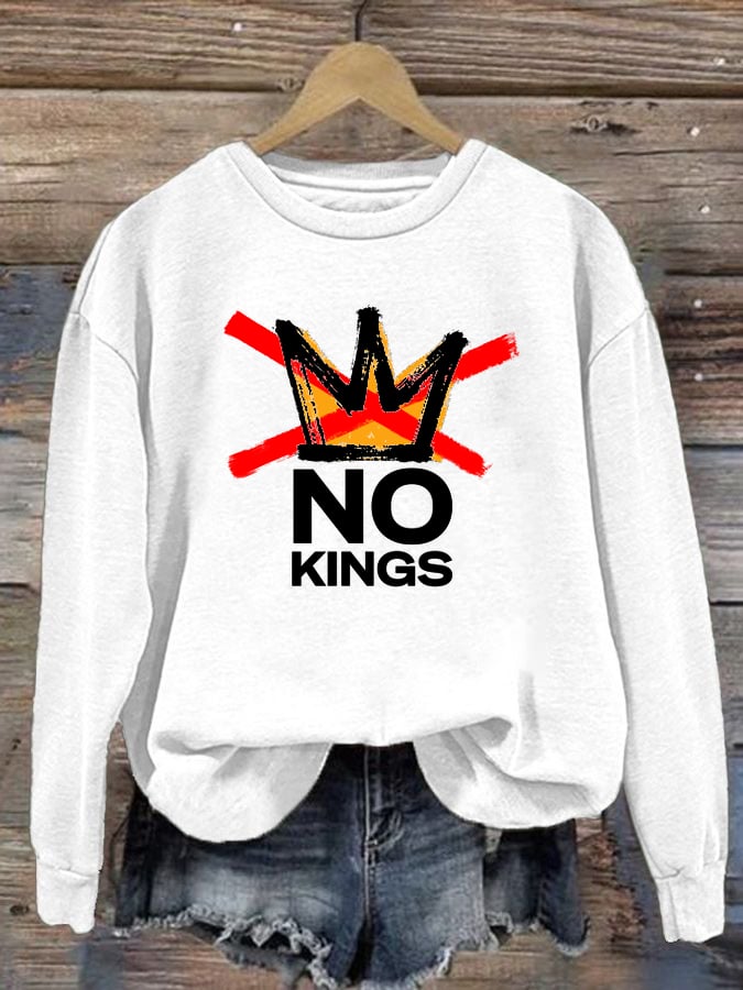 🔥Buy 3 Get 15% Off Women's  America has No Kings Printed Casual Sweatshirt