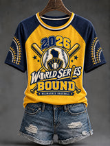 Women's Baseball Print T-shirt