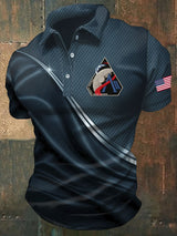 Men's Print Short-Sleeve Polo Shirt