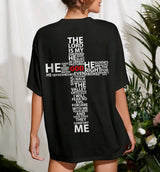 I Will Fear No Evil For You Are With Me Your Rod And Your Staff They Comfort Me God Printed Women's T-shirt