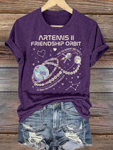 Women's  Fun Planet Print T-Shirt