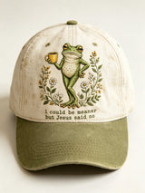 I Could Be Mean But Jesus Said No  Printed Baseball Cap (Unisex)