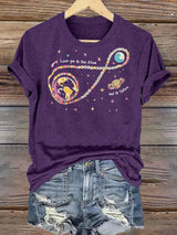 Women's  Fun Planet Print T-Shirt