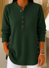 CLEARANCE SALE🔥 Women's Casual Solid Crew Neck Loose Knit Pullover