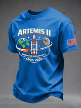 Men's To The Moon And Beyond Printed Casual T-shirt