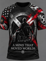 Men's In Loving Memory of Our Captain Printed Casual Tops