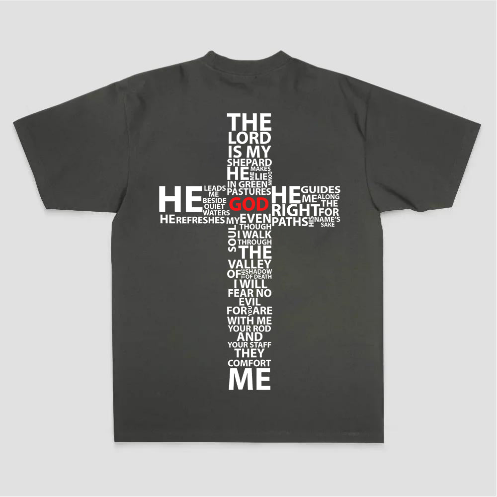 I Will Fear No Evil For You Are With Me Your Rod And Your Staff They Comfort Me God Printed Women's T-shirt