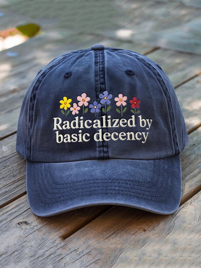🔥Buy 3 Get 15% Off🔥Unisex washed Radicalized by Basic Decency printed hat