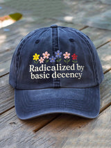 🔥Buy 3 Get 15% Off🔥Unisex washed Radicalized by Basic Decency printed hat