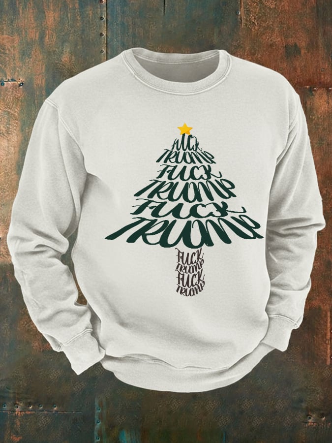 🔥Buy 3 Get 15% Off🔥Men's  Funny Christmas Tree With fdt  print  Casual Sweatshirt