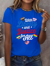 Women's With liberty and justice for all  T-Shirt