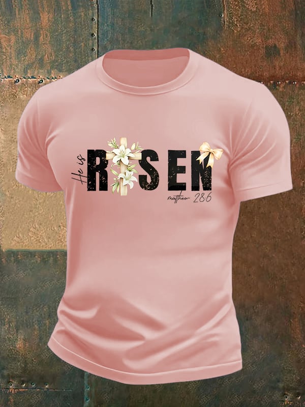 Men's  He is Risen  Print  T-Shirt