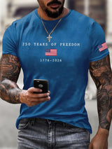 Men's  America Flag Print T-Shirt