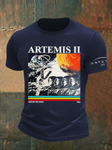 Men's  Lunar Landing Character Print T-Shirt
