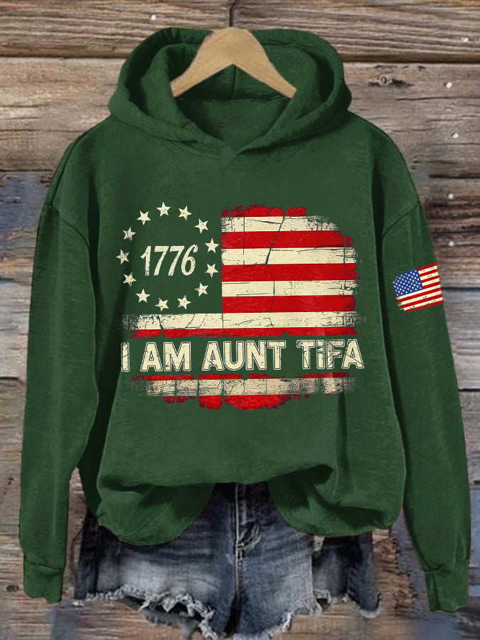 🔥Buy 3 Get 15% Off🔥Retro I Am Aunt Tifa Print Hoodie