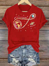 Women's  Fun Planet Print T-Shirt