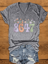 🔥Buy 3 Get 15% Off🔥Women's 8647 Floral Print T-Shirt