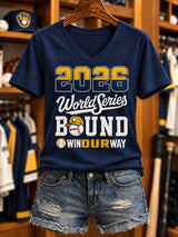 Women's Baseball Print T-Shirt