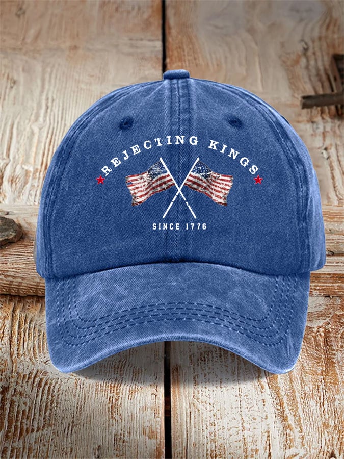 🔥Buy 3 Get 15% Off🔥Unisex 'Rejecting Kings Since 1776 ' Printed Hat