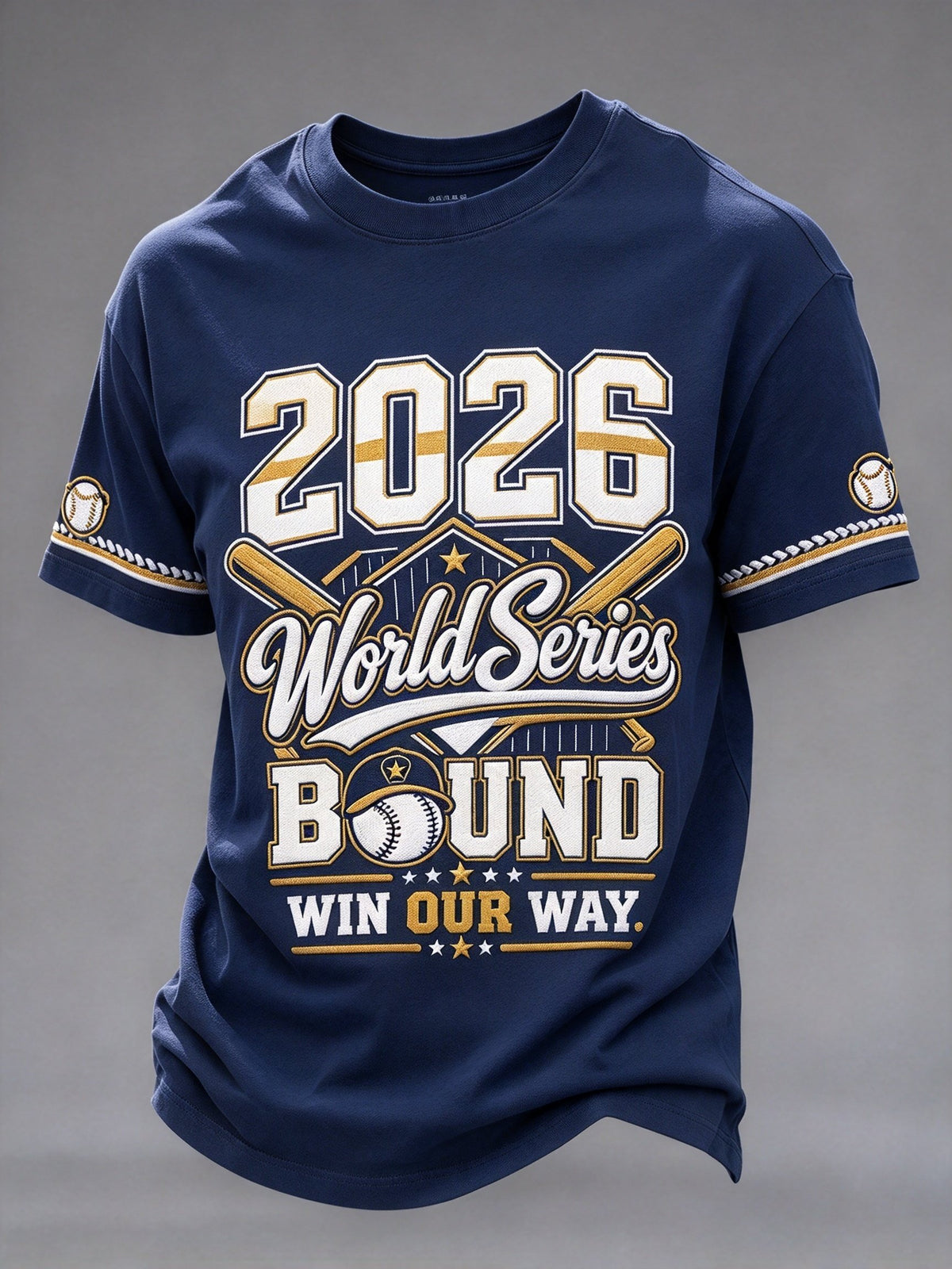 Men's Baseball Print T-shirt