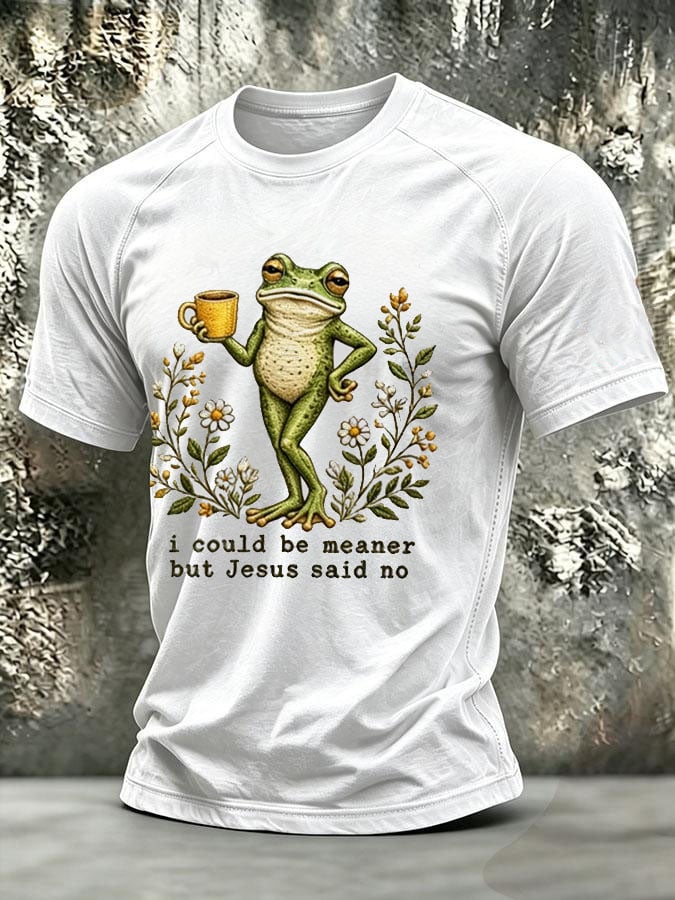 I Could Have Been More Impulsive, But Jesus Restrained Me. (Men'S Faith Print T-Shirt)
