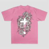 Floral Cross Printed Women's T-shirt